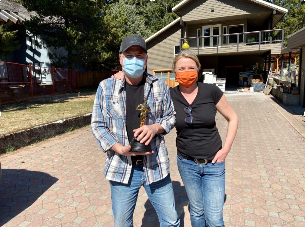 Axel and I in 2020, Georgie Awards 2020. Award winning construction company